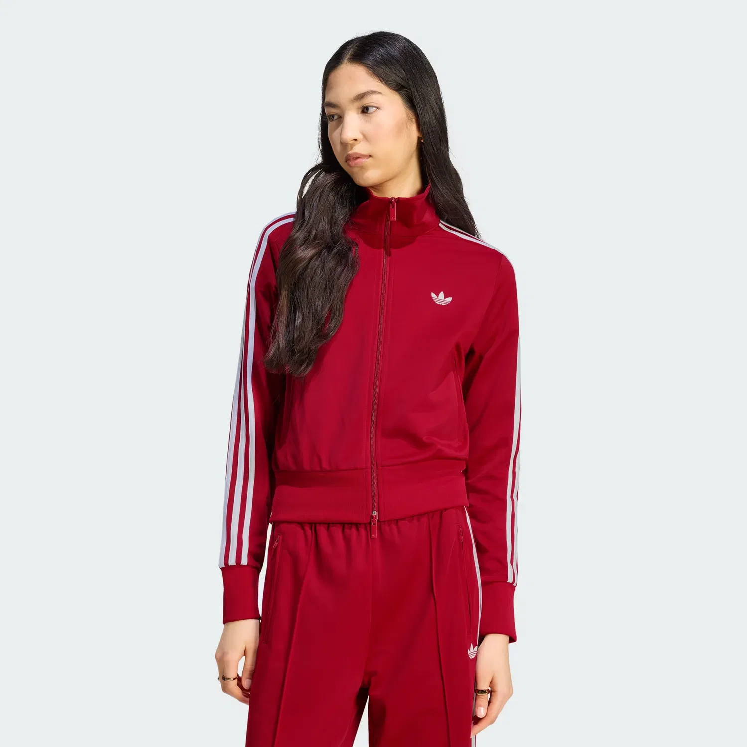 Женская спортивная куртка приталенного кроя Firebird Classic Track Jacket Adidas Originals, красно-белый