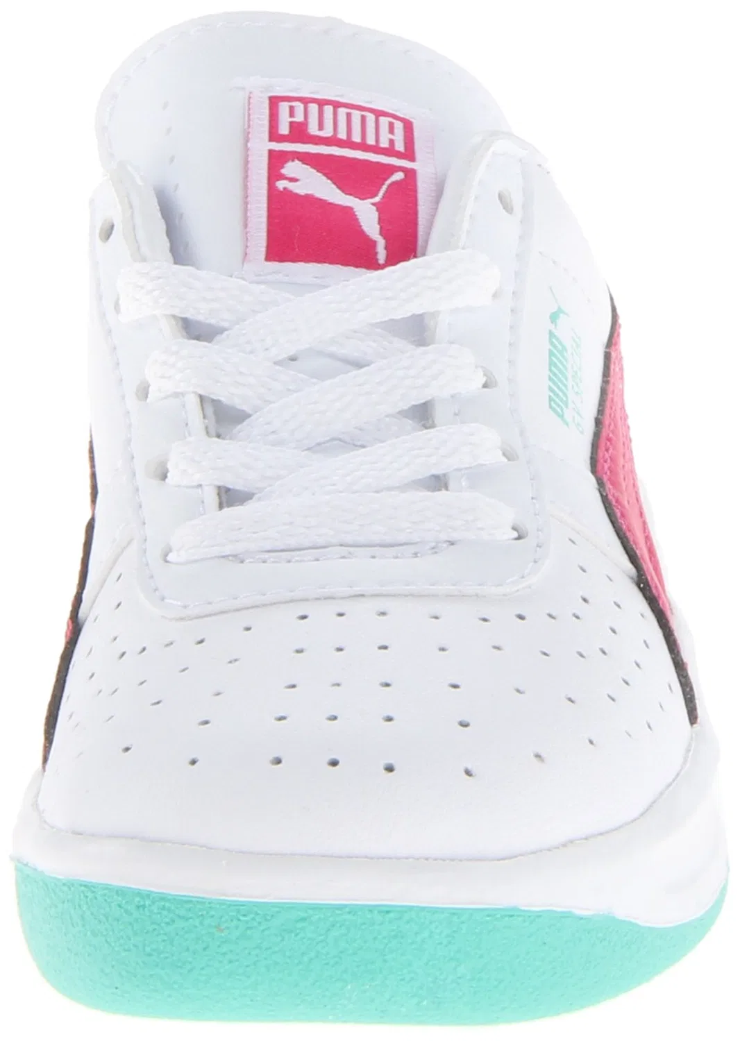 Детские кроссовки для девочек с контрастными цветами PUMA Speciale GV, Bianco Barbabietola Viola Verde Elettrico — фото 2