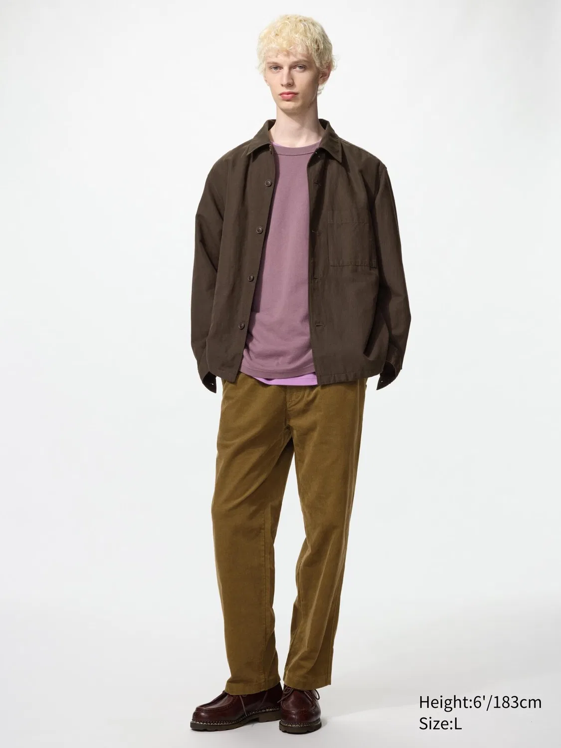 Брюки Uniqlo, свободного кроя до щиколотки, коричневый