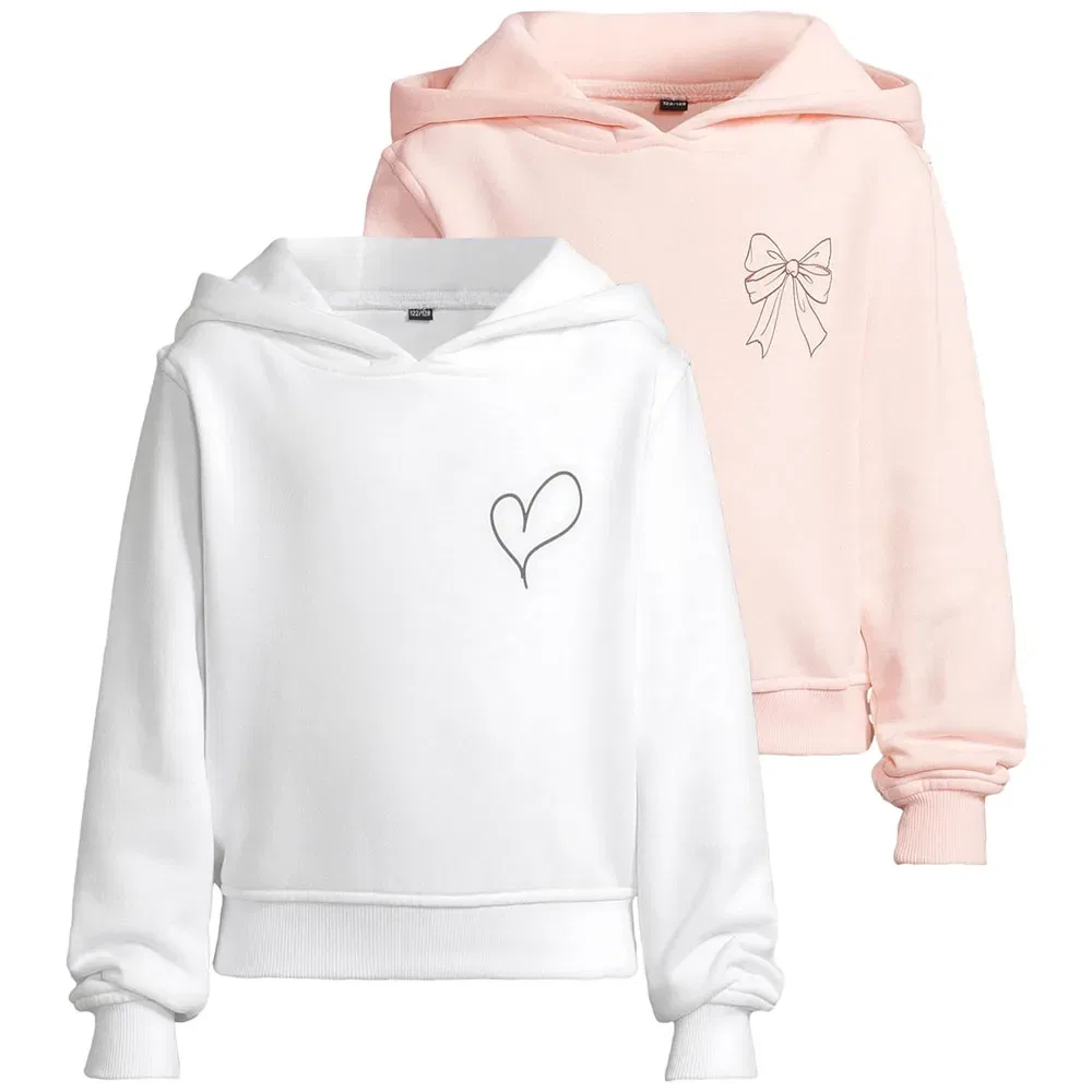 Худи Urban Classics Heart & Bow, комплект 2 шт, белый