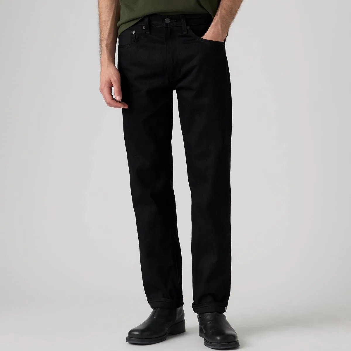 Мужские джинсы-клеш 517 Levi's, Burning Rubber Rinse - Black — фото 2
