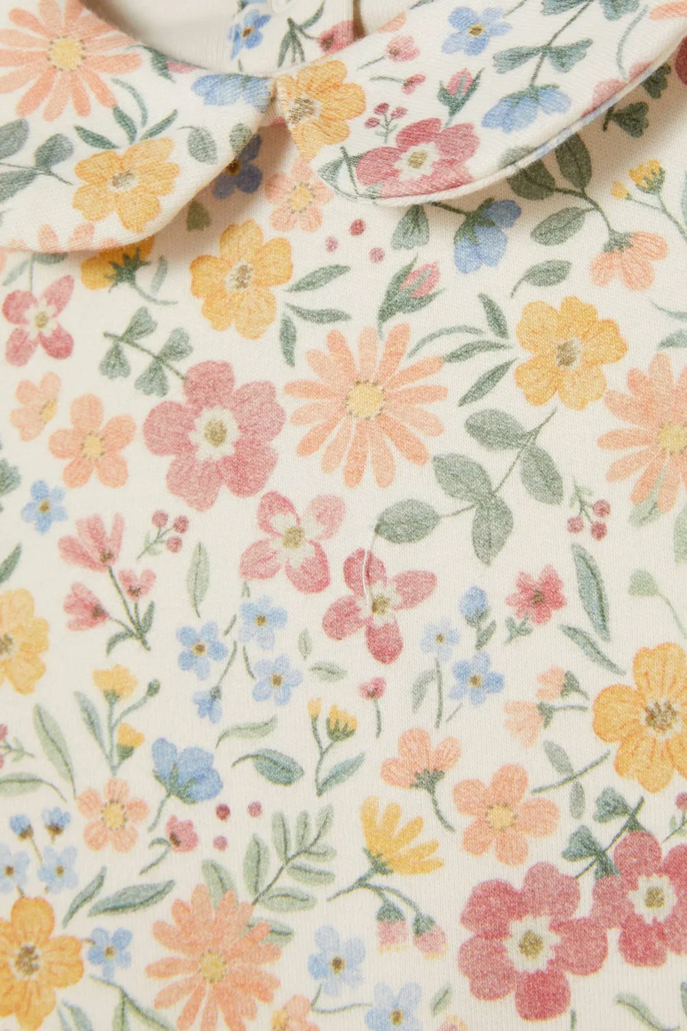 Боди-комбинезон с принтом Wild Flower Printed Collar Purebaby — фото 4
