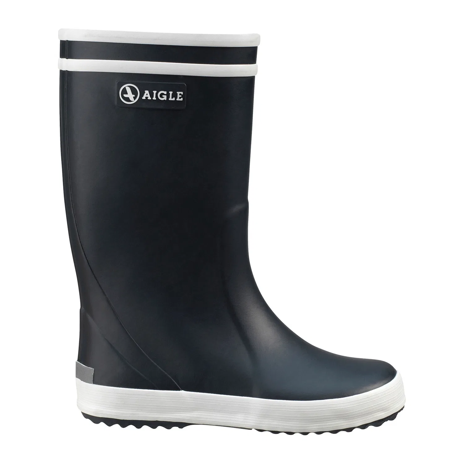 Детские резиновые сапоги с рефлектором Aigle, Navy — фото 2