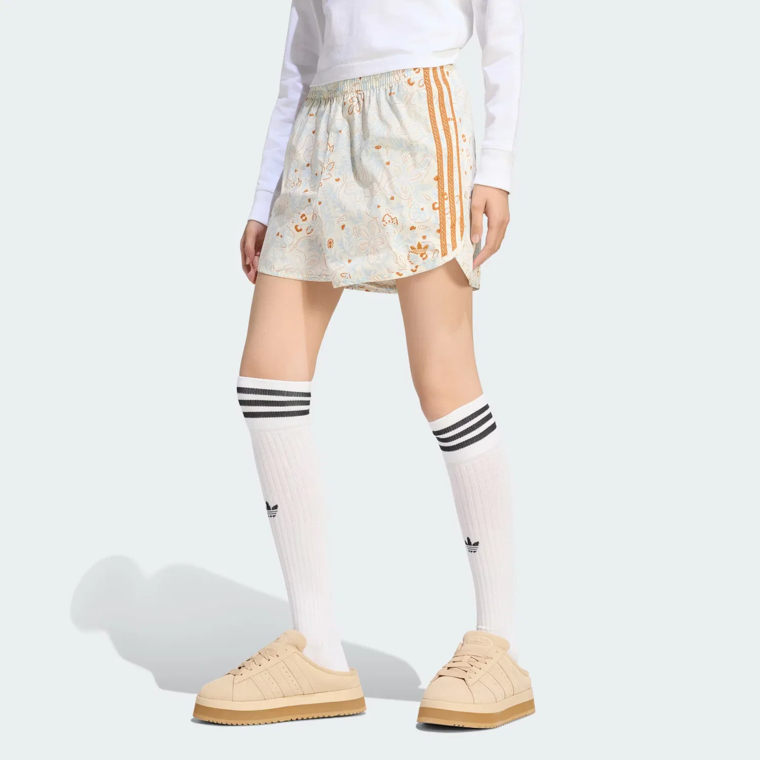 Шорты Adidas Originals свободного кроя Summer Glow оранжевого цвета — фото 2