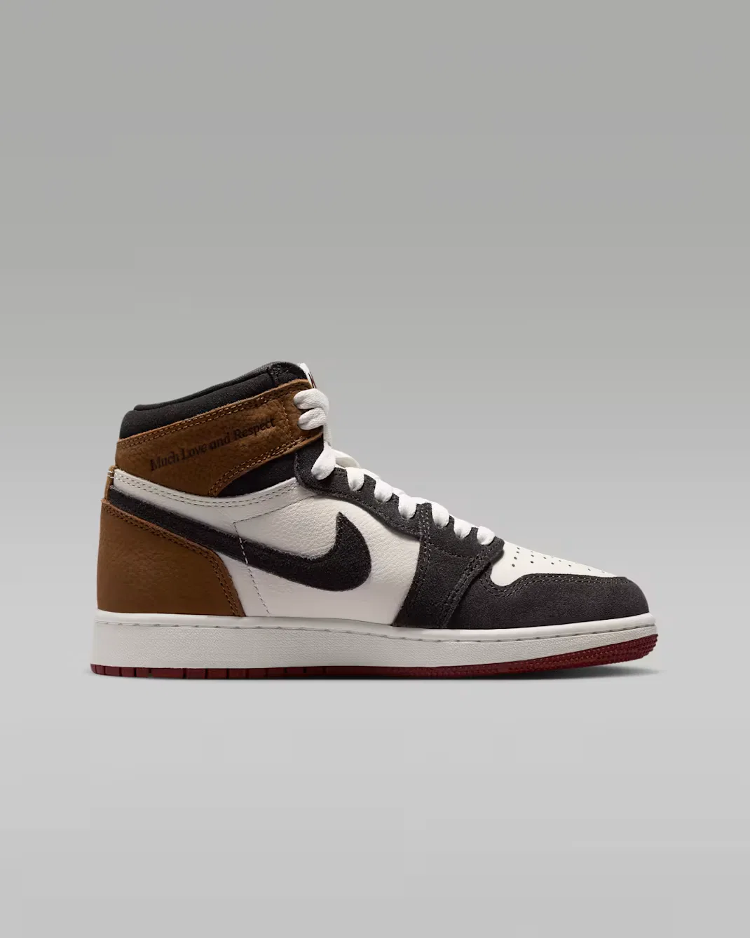 Кроссовки для детей постарше Air Jordan 1 High OG, Shadow Brown/Light British Tan/Light British Tan/Team Red — фото 3