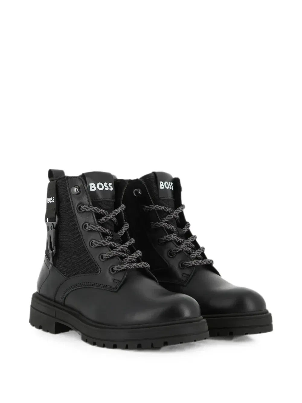 Ботинки с карабином Boss Kidswear, черный