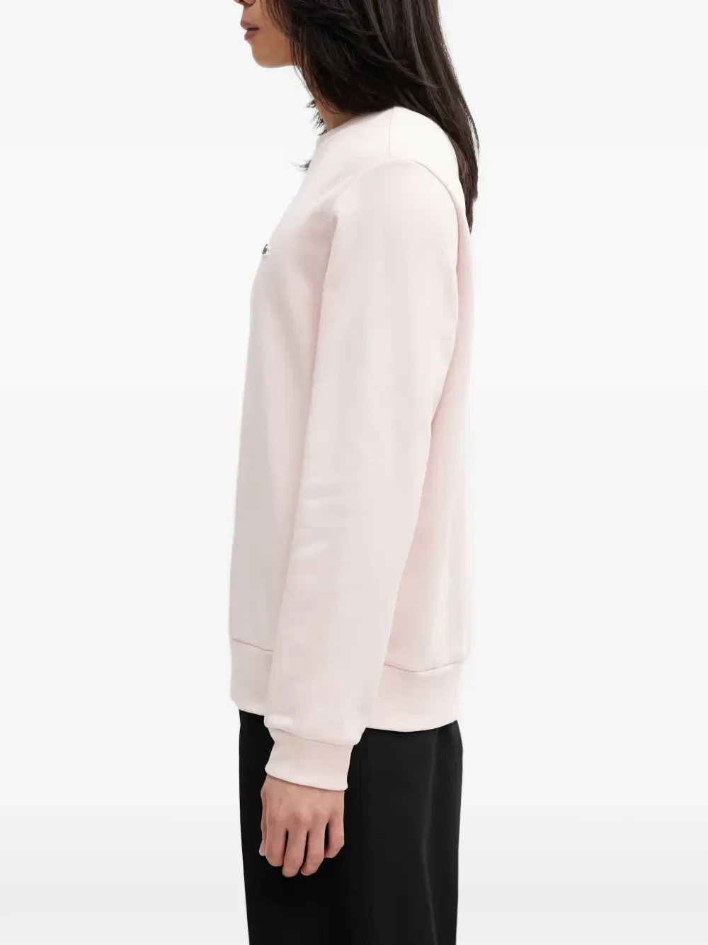 Свитшот с круглым вырезом и нашивкой-логотипом Lacoste, розовый — фото 3