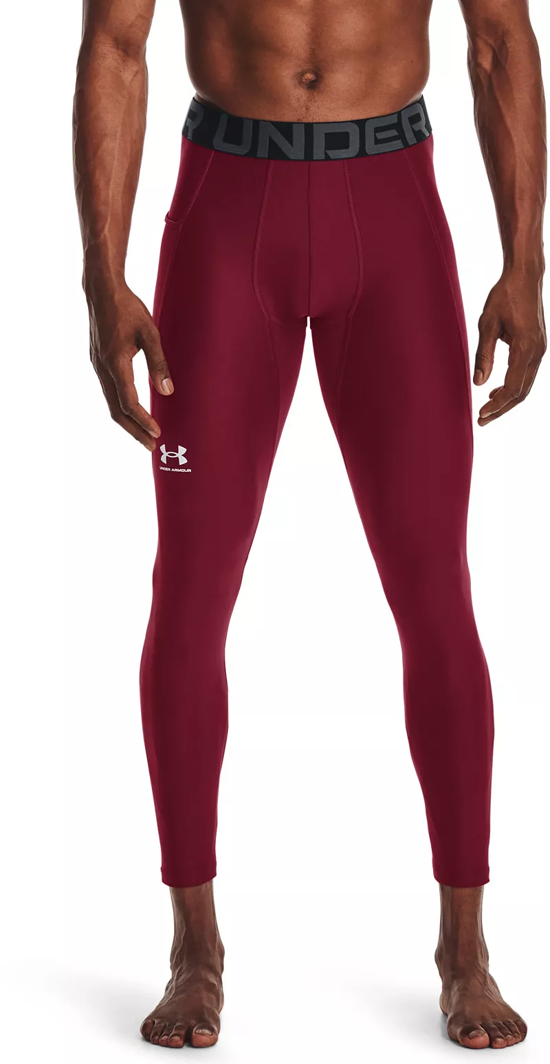 

Мужские леггинсы Under Armour HeatGear Armor, цвет Cardinal/White