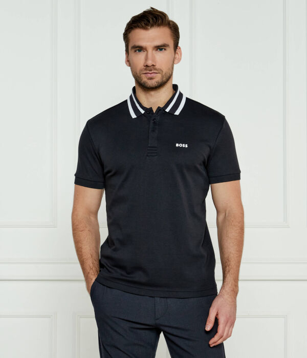 

Рубашка поло Slim fit Boss Green, черный