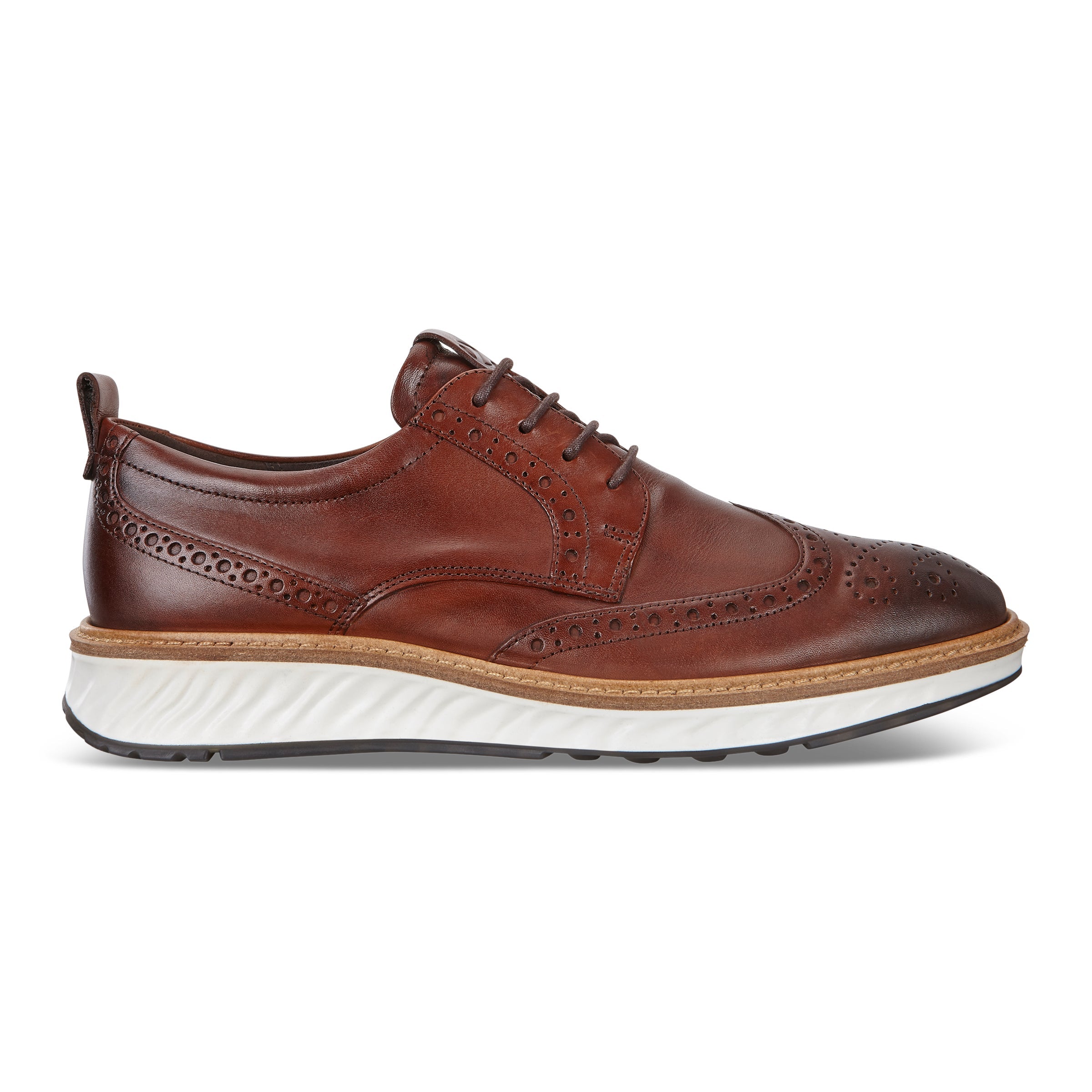 

МУЖСКИЕ ТУФЛИ-БРОГИ ECCO ST.1 HYBRID, цвет cognac