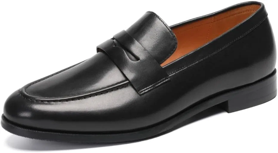 Лоферы кожаные Penny Loafers, Black FIAVOM