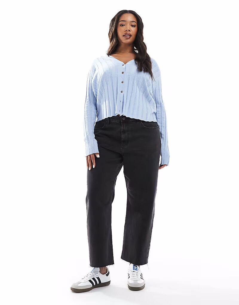 

Джинсы прямого кроя Curve Ankle Grazer Comfort, черные Asos Curve