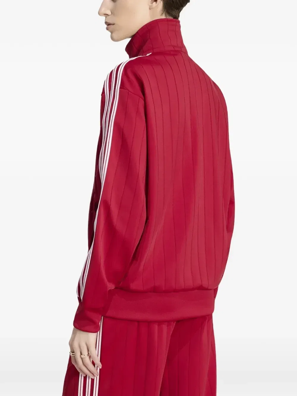 Спортивная куртка на молнии с деталями в виде полосок Adidas, красный — фото 2