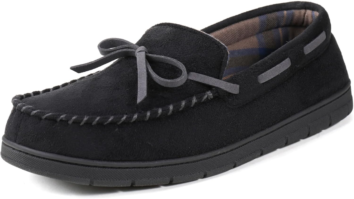 

Мужские мокасины ULTRAIDEAS Luke из микрозамши с завязками для дома и улицы, черный