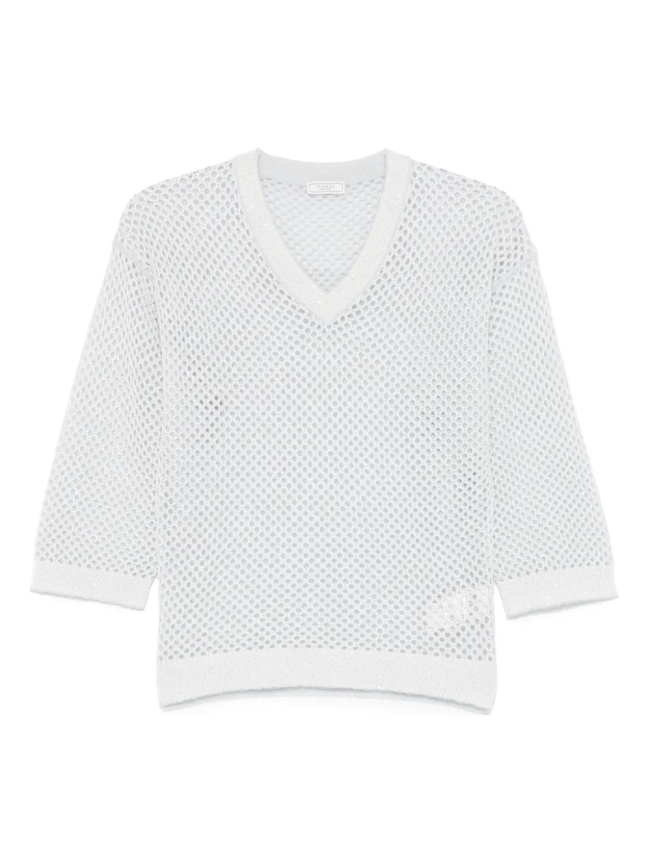 

Свитер ажурной вязки Peserico, белый