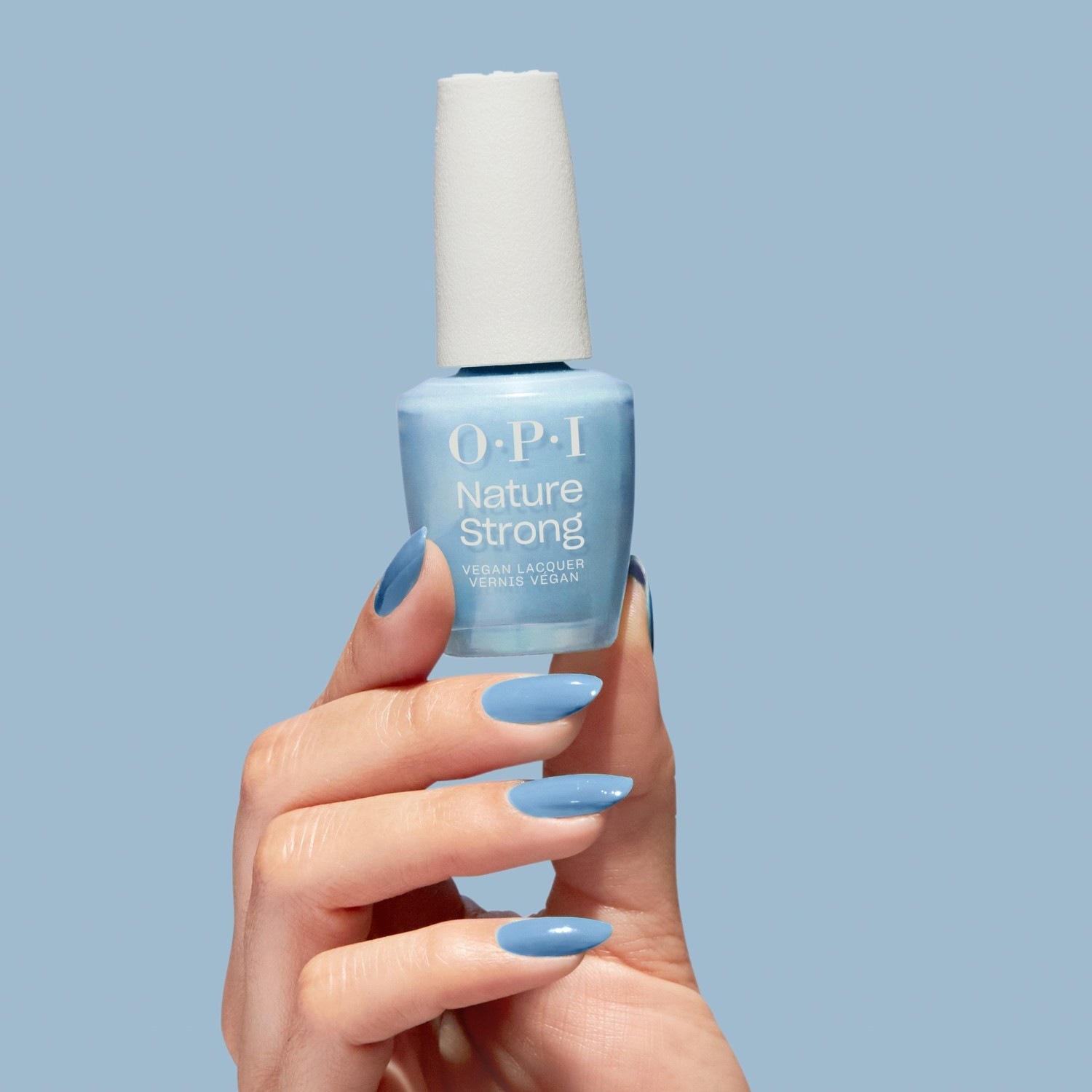 Лак для ногтей nature strong vegan Opi, nat036 - big bluetiful planet, объем 15 мл — фото 4