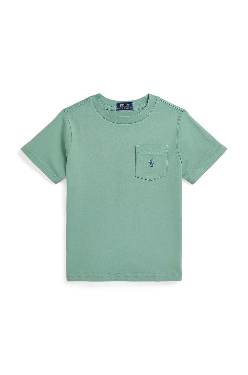 

Детская хлопковая футболка Polo Ralph Lauren, зеленый