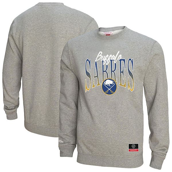 

Женский свитшот Buffalo Sabres в цвете heather gray для хоккейного матча Mitchell & Ness