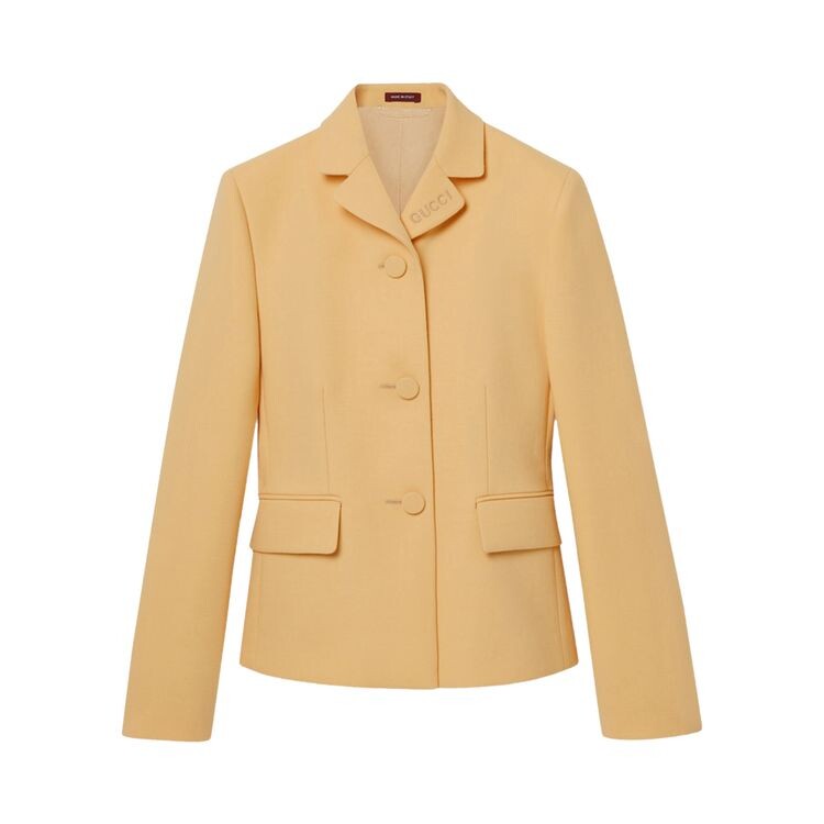 

Куртка Gucci Light Wool Crepe Jacket Granny Cream, желтый