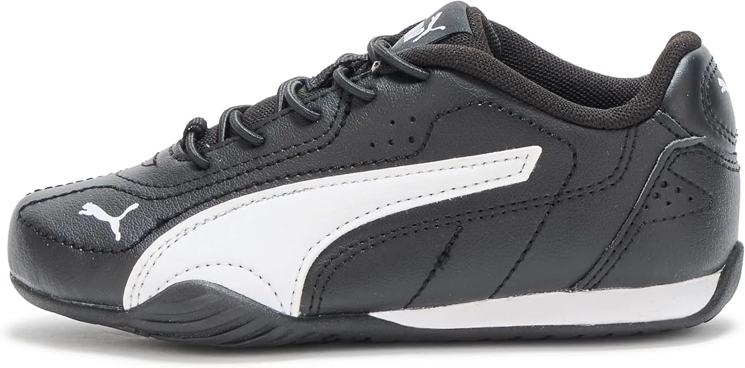 Кроссовки PUMA унисекс для детей с альтернативной застежкой, черно-белый — фото 2