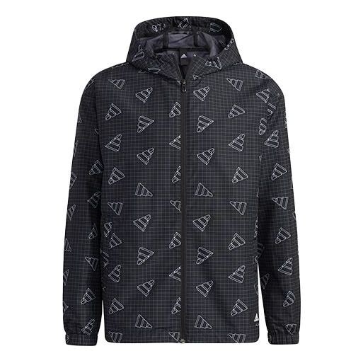 

Куртка adidas Full Print Sports Loose Hooded Jacket Black, черный