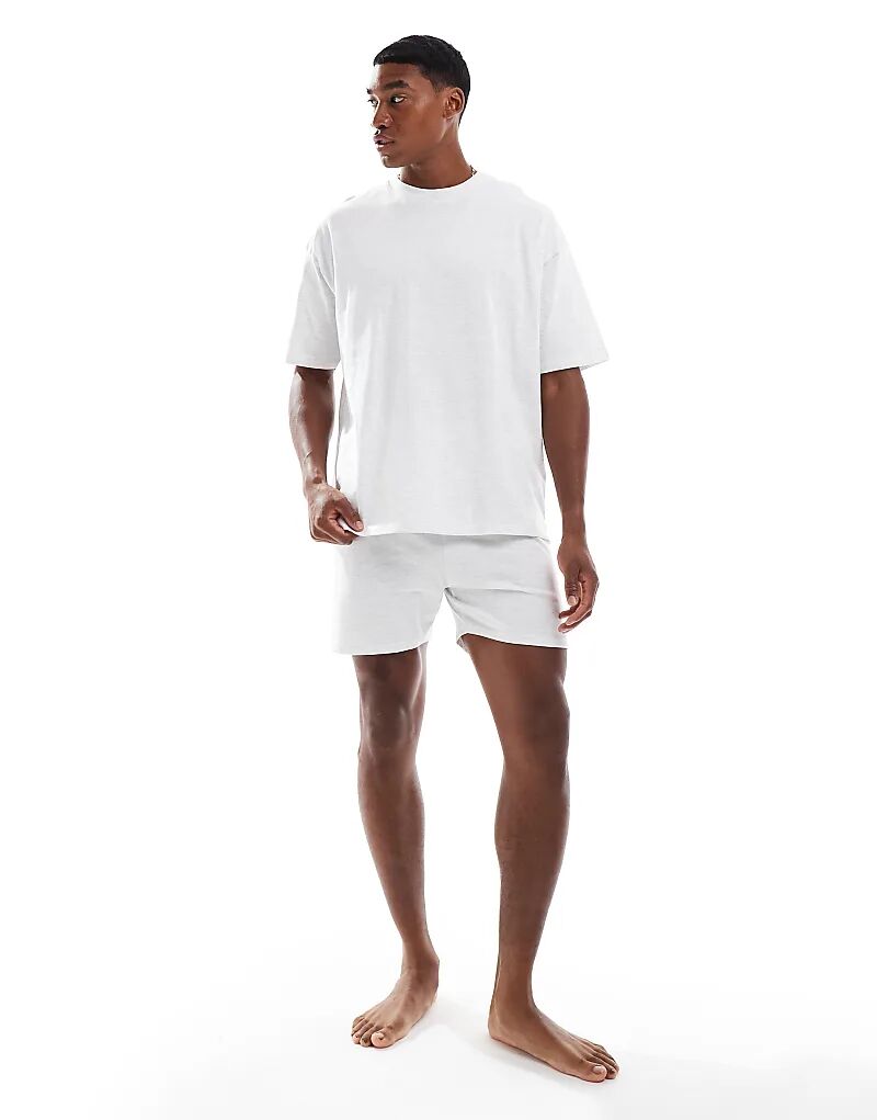 

Пижамный комплект ASOS DESIGN цвета овсяной меланжи