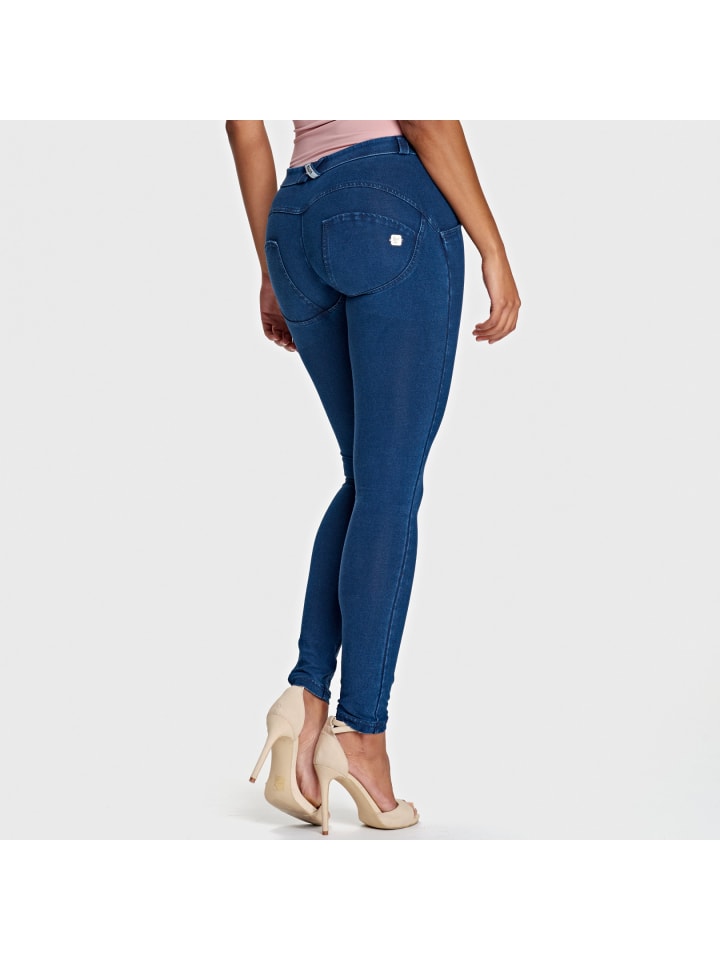 

Джеггинсы FREDDY Denim Regular Waist Super Skinny Hose, синий