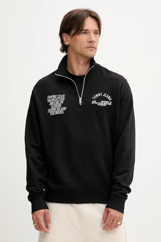 

Хлопковая толстовка Tommy Jeans, черный