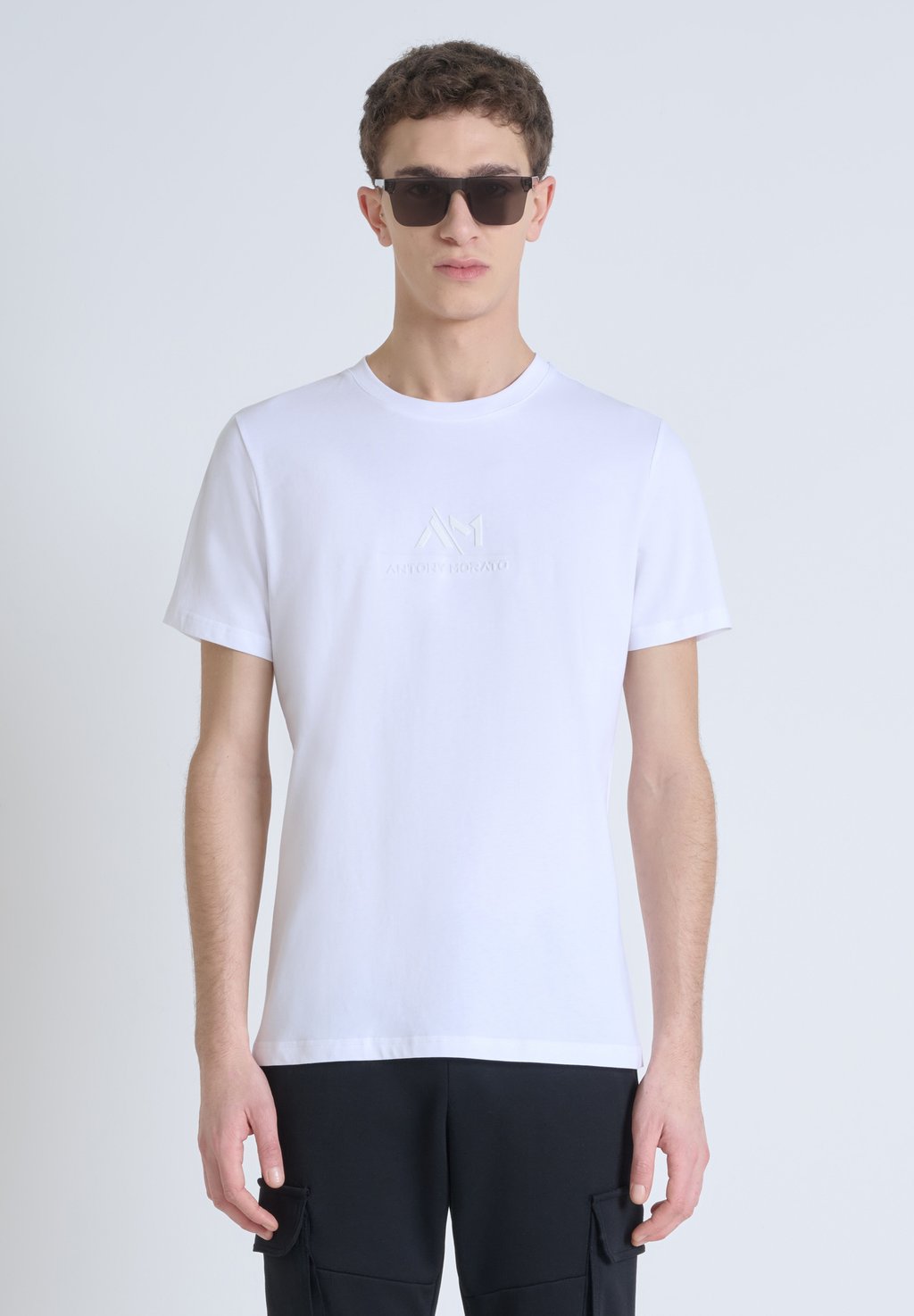 

Футболка с принтом IN FABRIC WITH FOAM AND EMBOSSED LOGO Antony Morato, белый