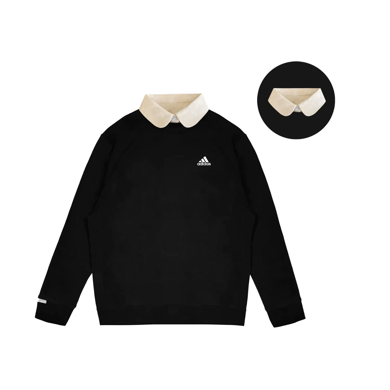 Лакост свитшот унисекс Afternoon Tea Poem с поло-воротником, средней посадки Adidas