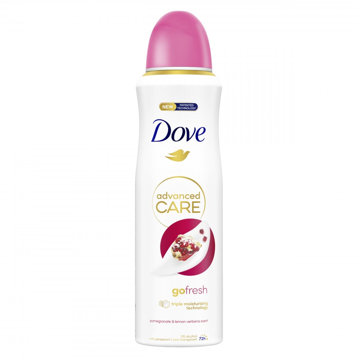 

Dove, Advanced Care, антиперспирант, гранат и вербена лимонная, 200 мл