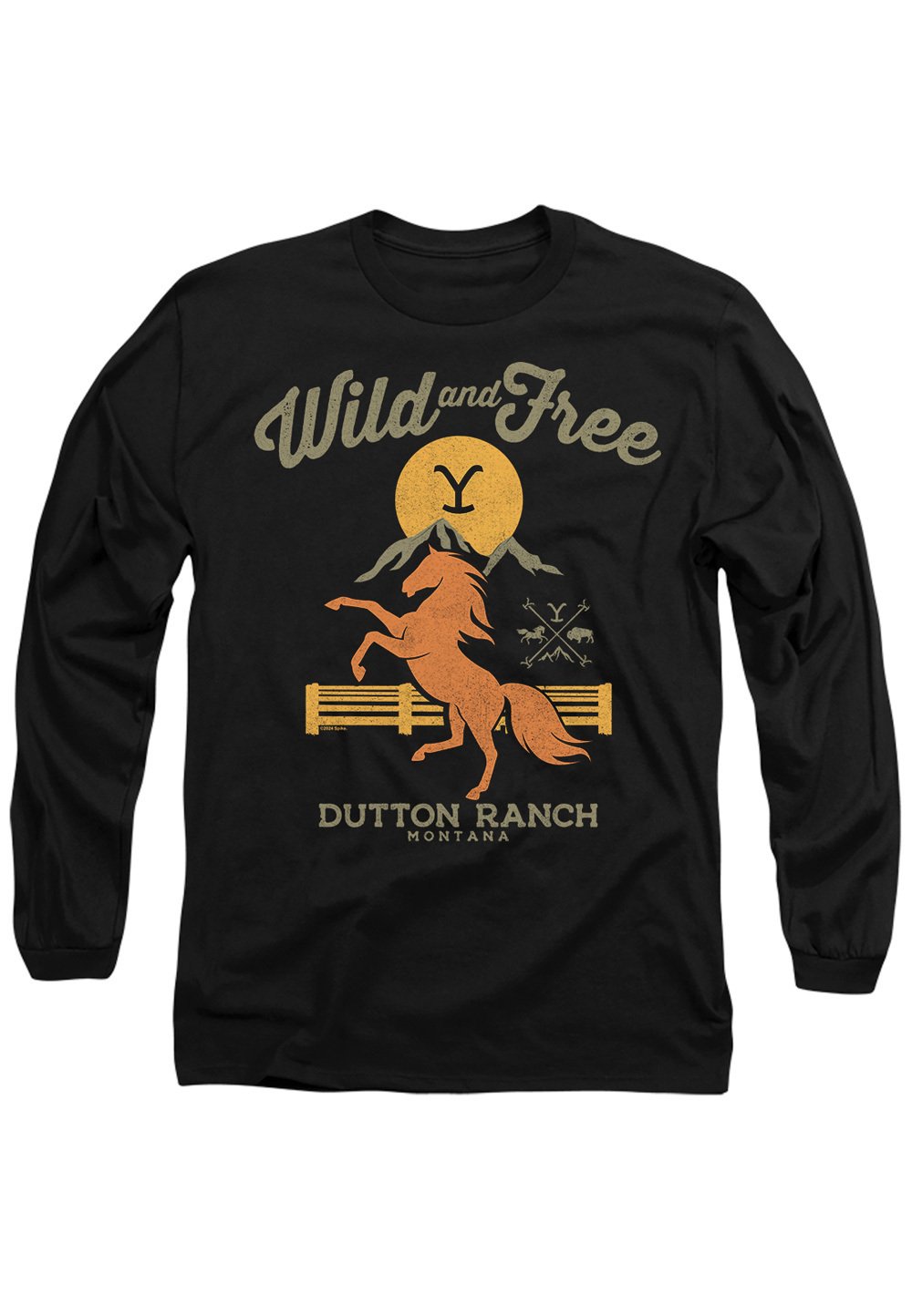 

Топ с длинными рукавами YELLOWSTONE WILD AND FREE Cotton Soul, черный