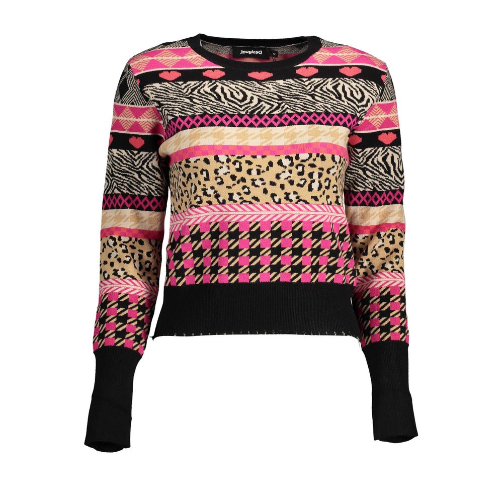 

Черный вискозный женский свитер Desigual