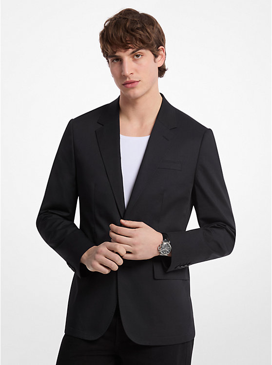 

Тканый блейзер Coolmax Michael Kors, черный