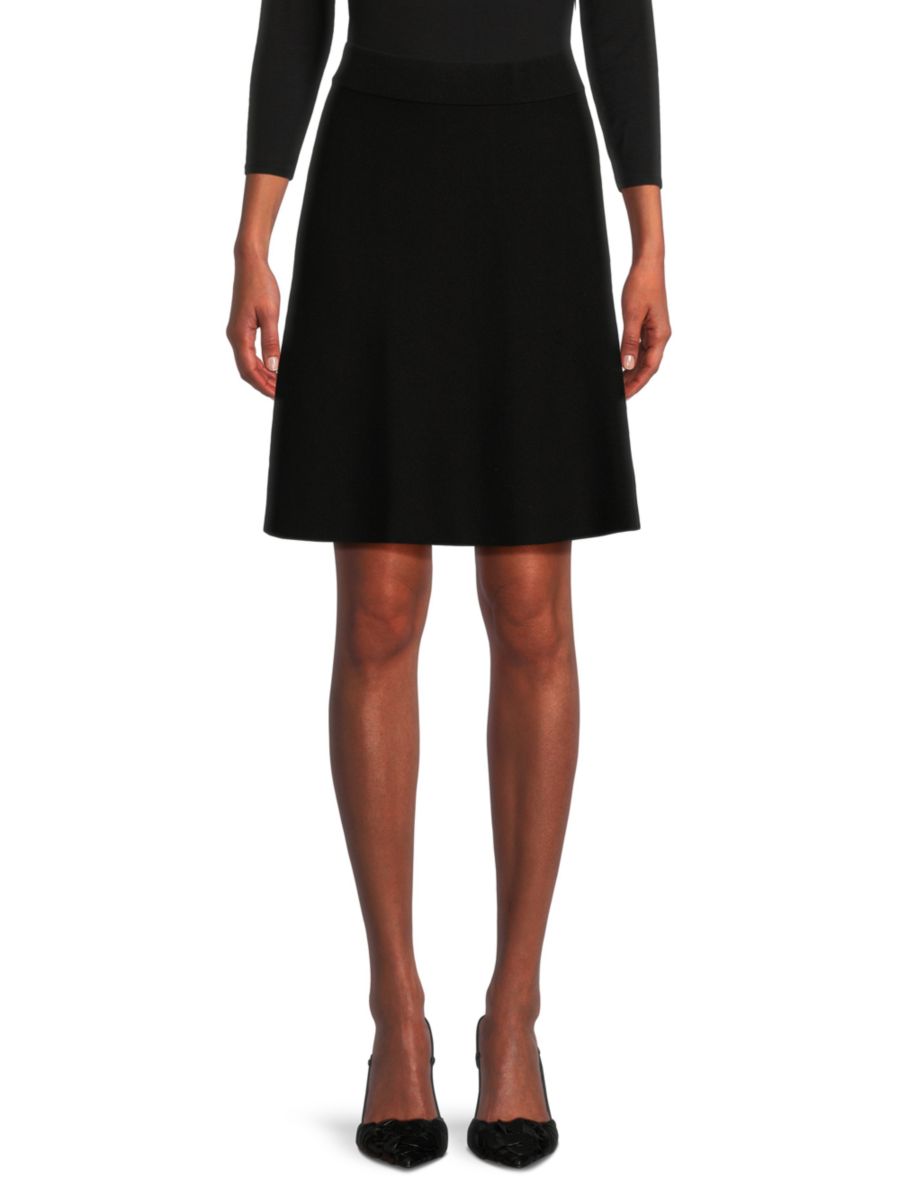 

Мини-юбка из плотного трикотажа Saks Fifth Avenue, черный