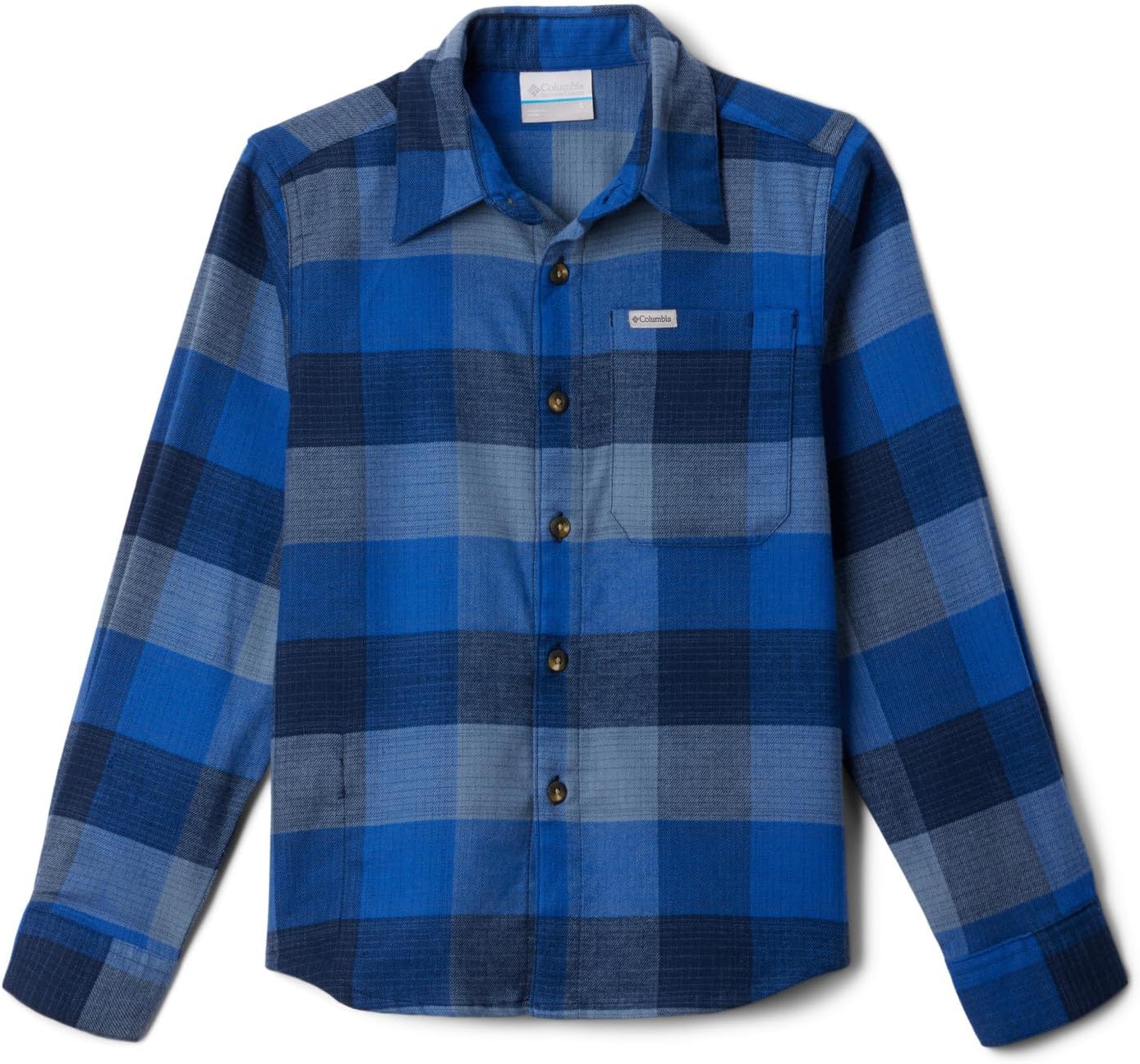 

Columbia Boys Cornell Woods Фланелевая рубашка с длинным рукавом, Collegiate Navy Ombre Buffalo