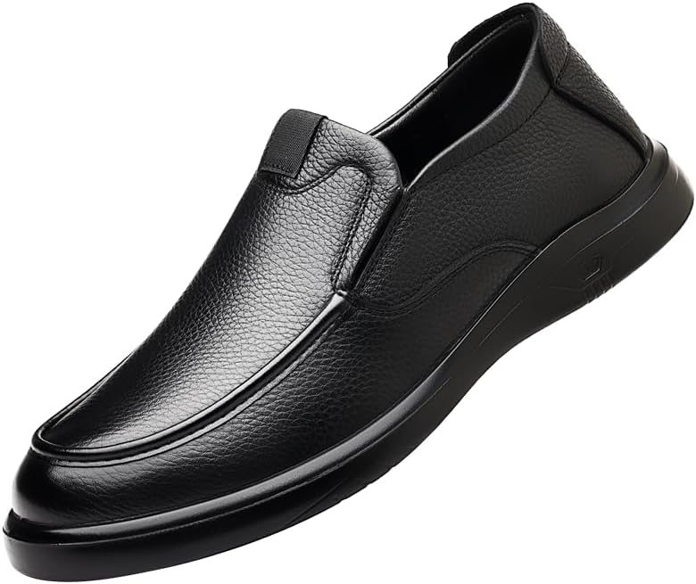 

Мужская обувь ручной работы из натуральной кожи, повседневные мягкие резиновые деловые туфли Sfwarmart, черный