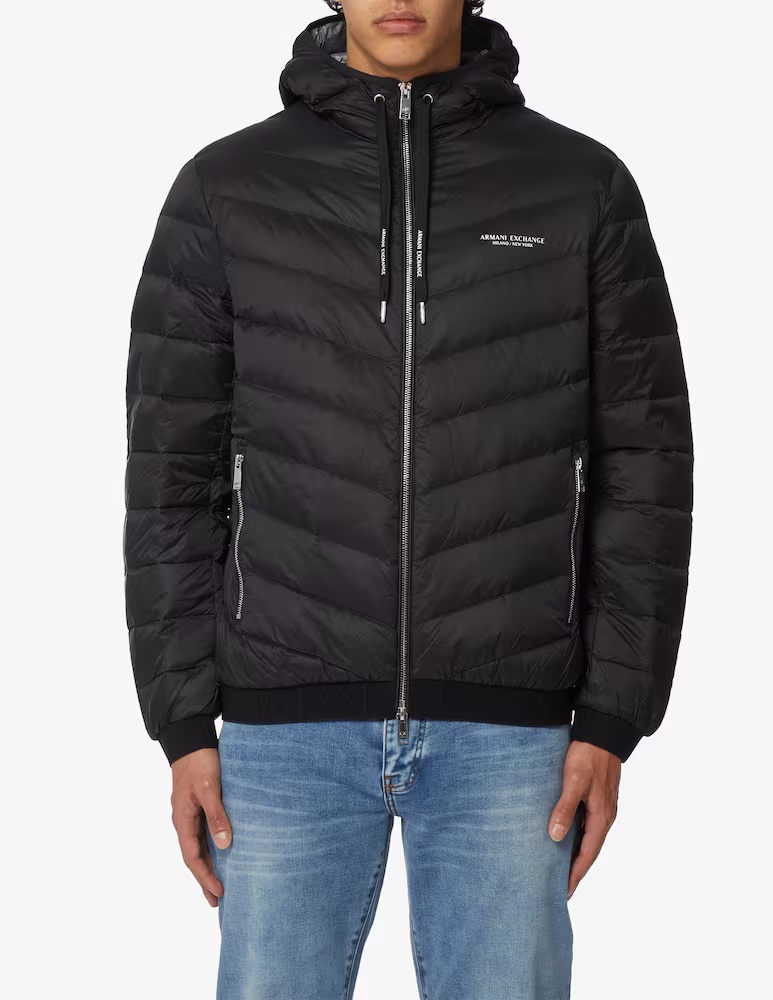 

Куртка с капюшоном 100г Armani Exchange, черный