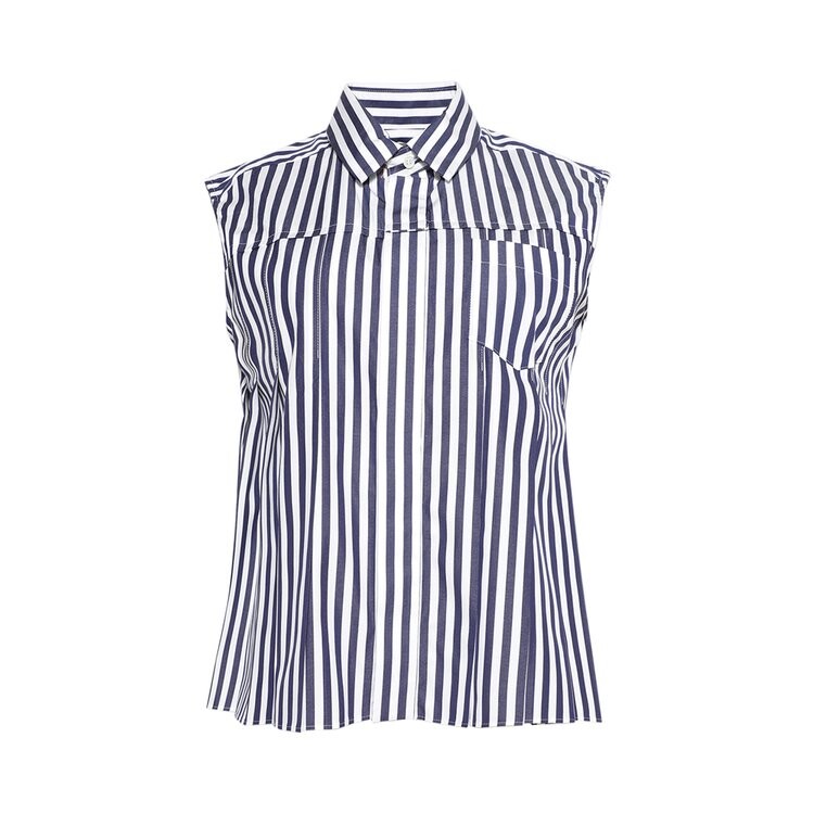 

Рубашка Sacai Poplin Shirt, цвет Navy Stripe