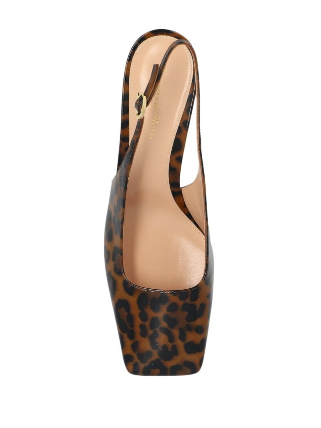 Gianvito Rossi туфли Christina Sling 55 мм с анималистичным принтом, коричневый — фото 4