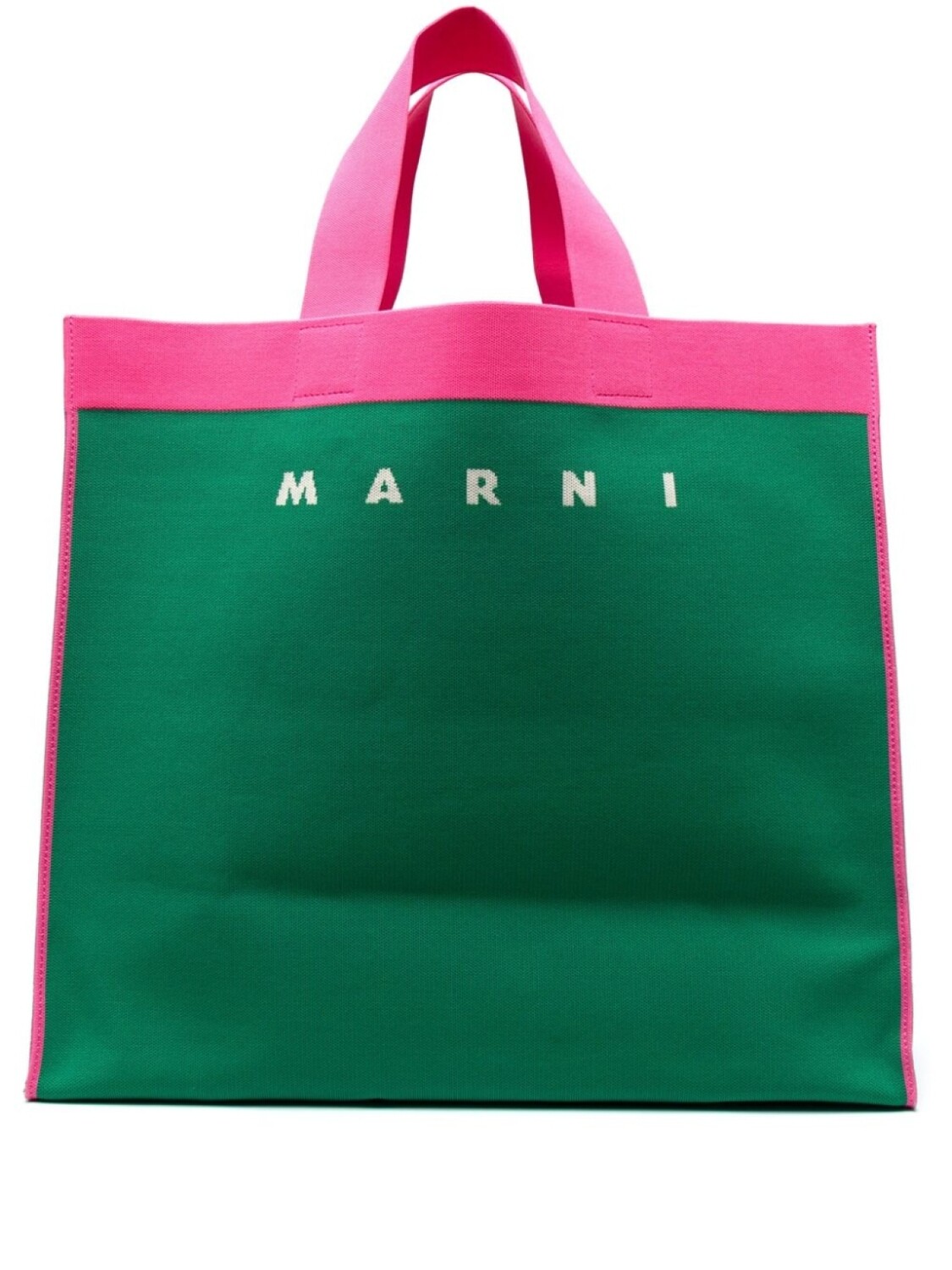 

Marni сумка-тоут с логотипом, зеленый