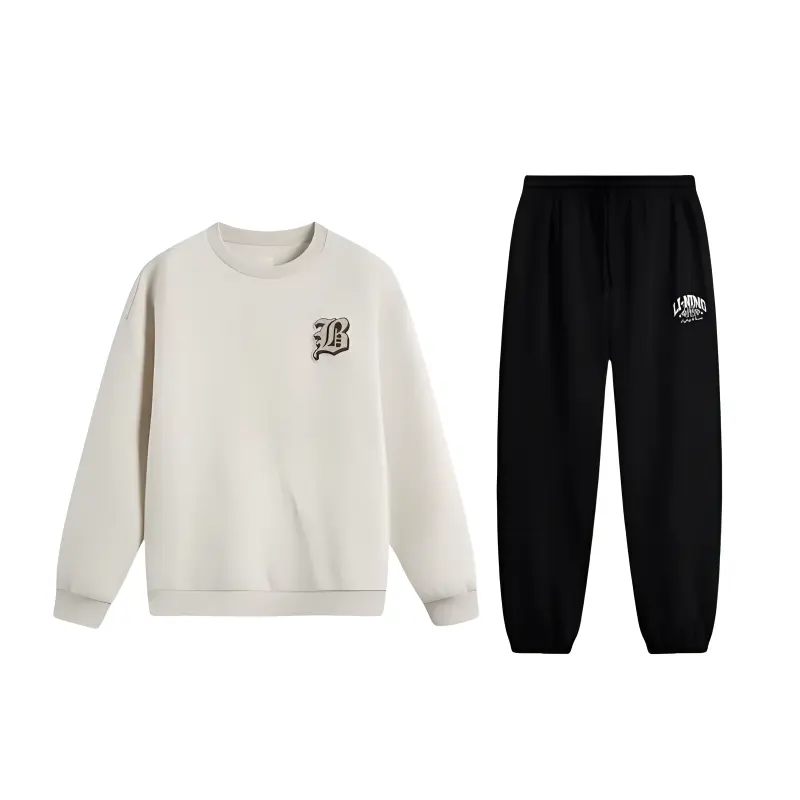 

LiNing Повседневная спортивная одежда унисекс, clothing sets (heather серый светлый хаки top+черный bottom)
