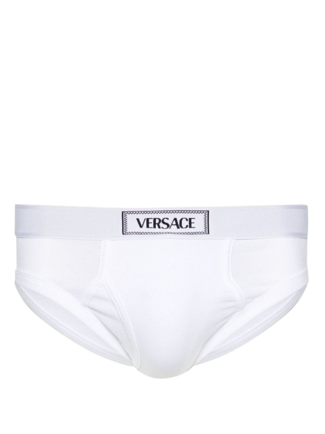 

Versace трусы-брифы с логотипом на поясе, белый