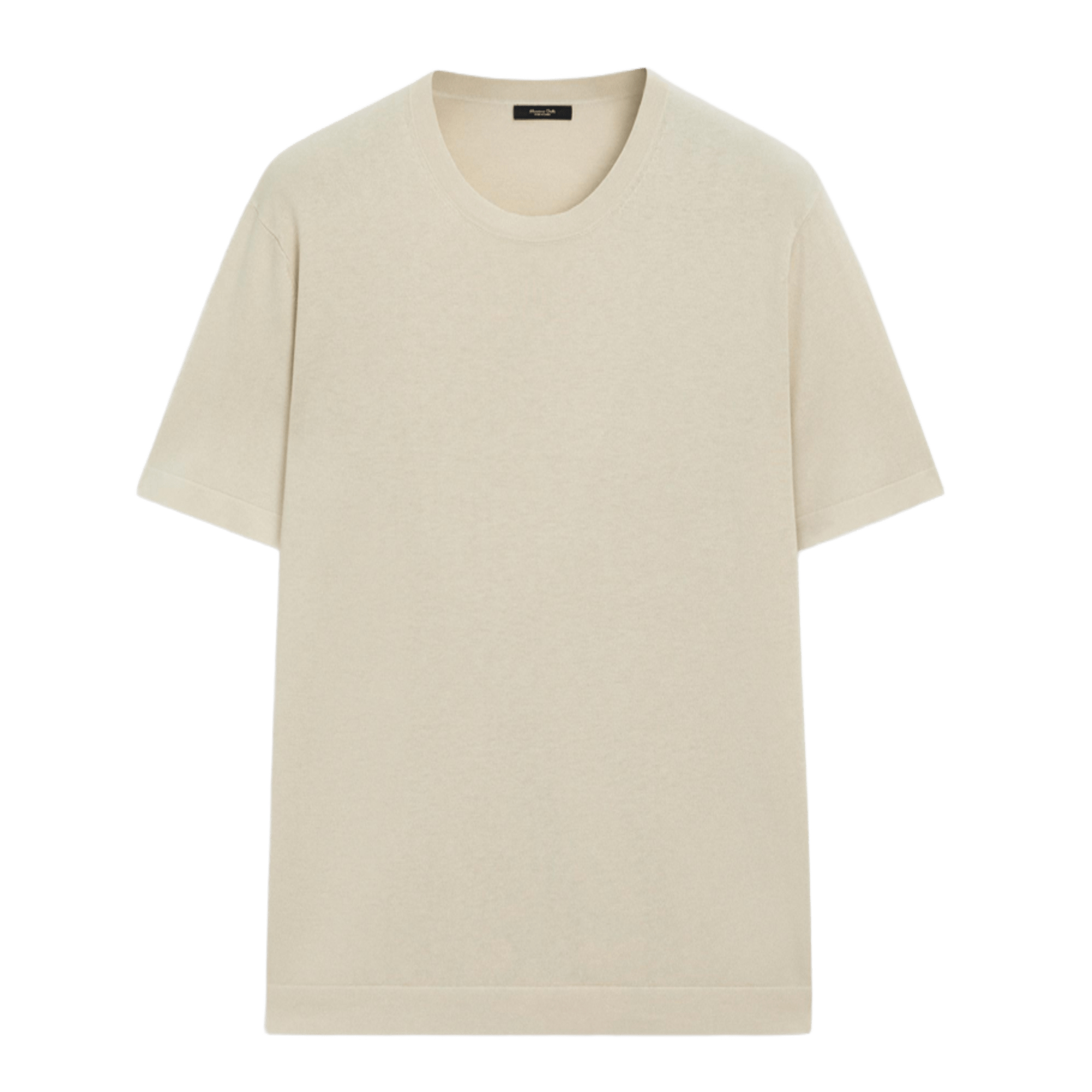 

Футболка Massimo Dutti Knit crew neck with short sleeves, желтый