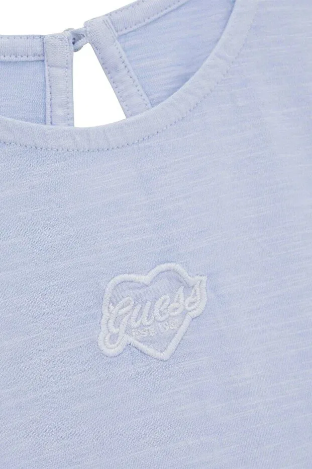 Детская футболка для девочек хлопковая Guess, Lavender Blue — фото 3