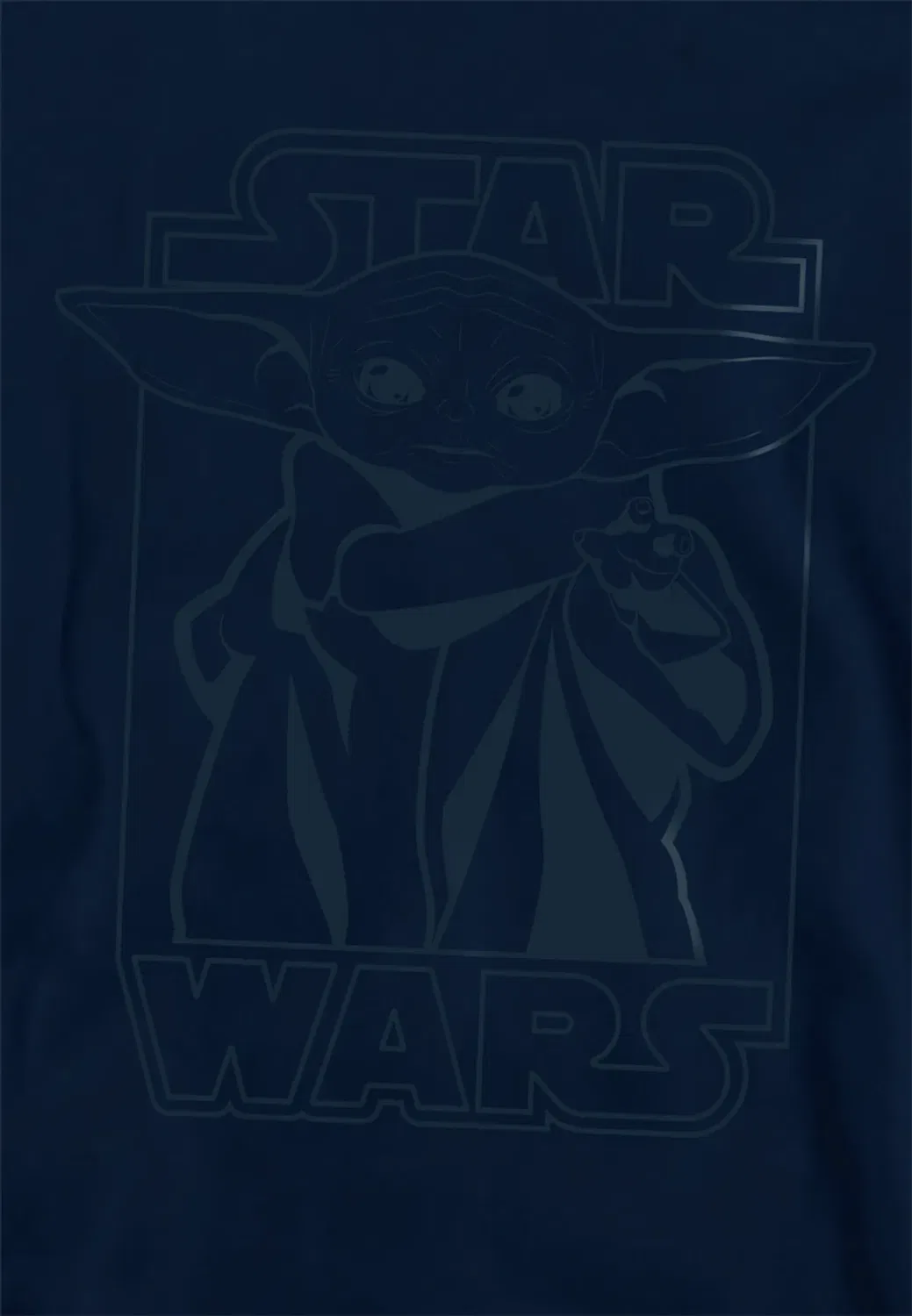 Детский худи с принтом The Child Force Star Wars - The Mandalorian, Navy — фото 2