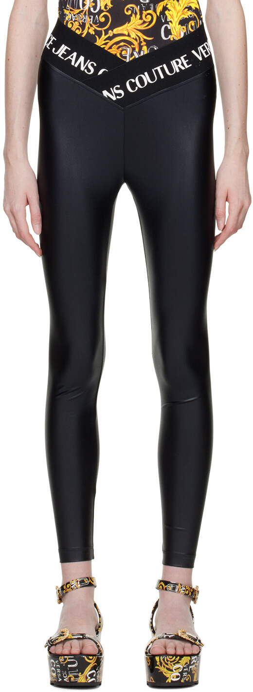 

Черные асимметричные леггинсы Versace Jeans Couture