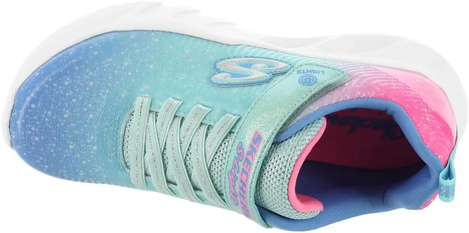 Детские кроссовки для девочек Flicker Flash Skechers, Aqua/Multi — фото 3
