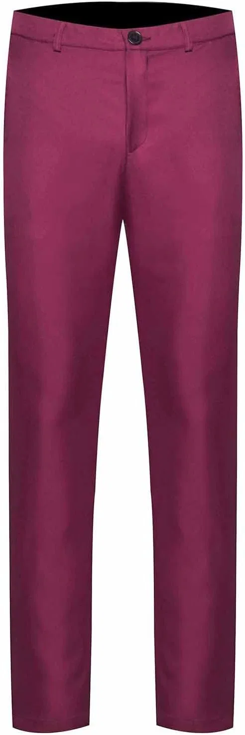 Мужские классические брюки прямого кроя, модель Slim Fit, винный