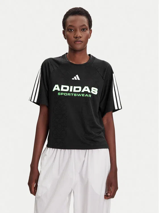 Футболка loose fit Tiro x Common Goal Jacquard Adidas, черный